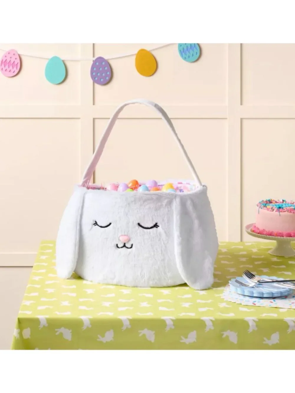 Target Easter Jumbo Plush Bunny Basket - Spritz™ NWT Decor Storage